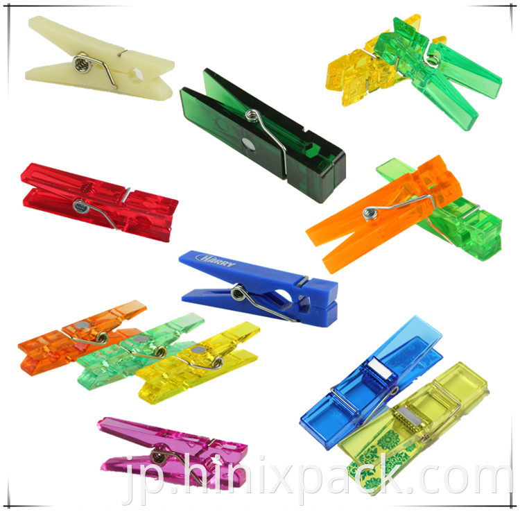 Mini Plastic Colorful Windproof Spring Clip 